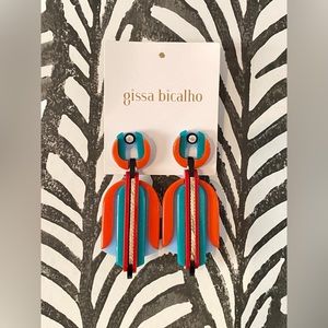 NWT Gissa Bicalho Acrylic Earrings